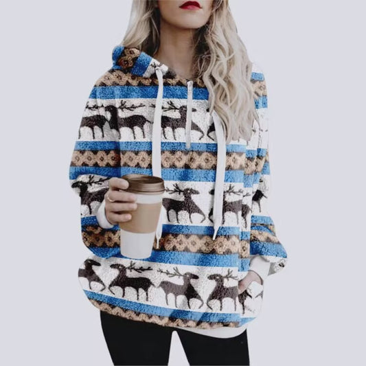 Christmas Printed Sweater For Women Autumn And Winter