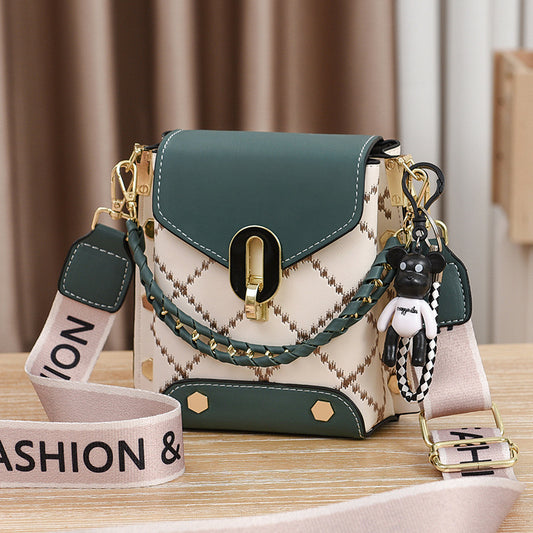 Korean Style Simple Small Square Bag Fashion All-Match Shoulder Crossbody Fashion Mini Phone Bag