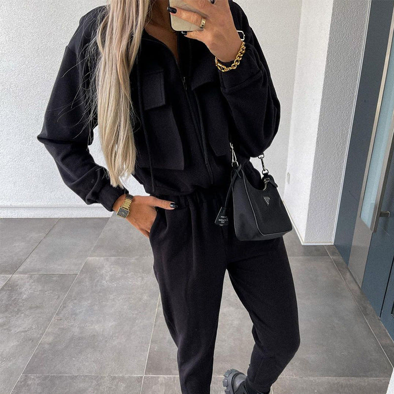 Ankle-tied Sports Suit Two-piece Set