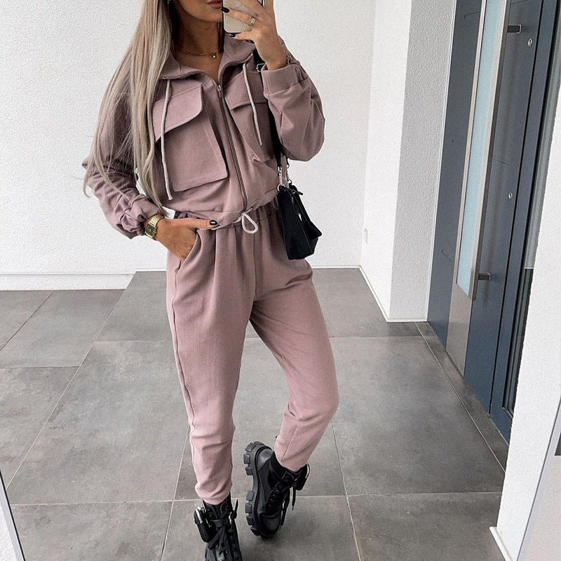 Ankle-tied Sports Suit Two-piece Set