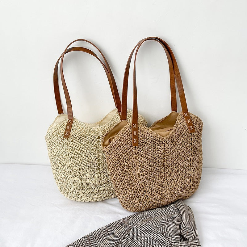 Summer Beach Straw Tote Bag for Women's