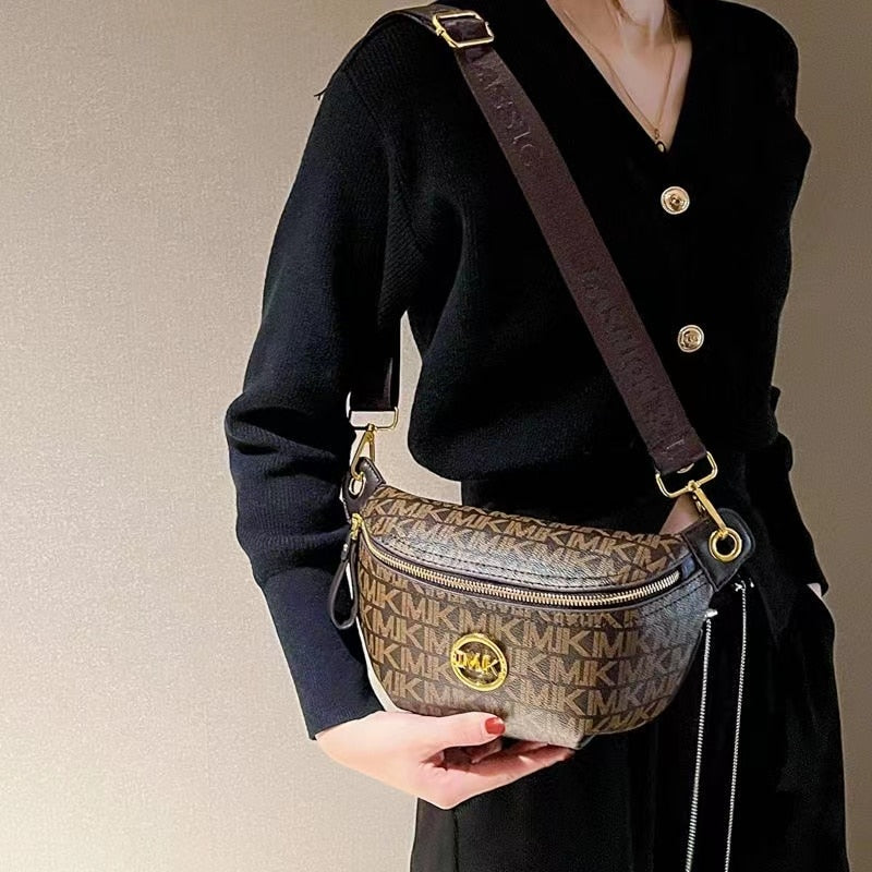 Vintage Letter Crossbody Bag: Designer Luxury Soft Leather Waist Pack