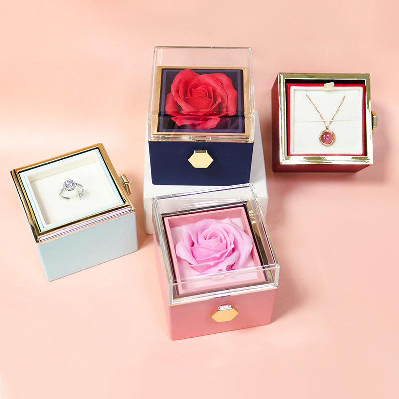 Rotating Soap Flower Rose Gift Box