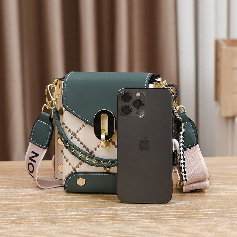 Korean Style Simple Small Square Bag Fashion All-Match Shoulder Crossbody Fashion Mini Phone Bag