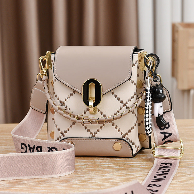 Korean Style Simple Small Square Bag Fashion All-Match Shoulder Crossbody Fashion Mini Phone Bag