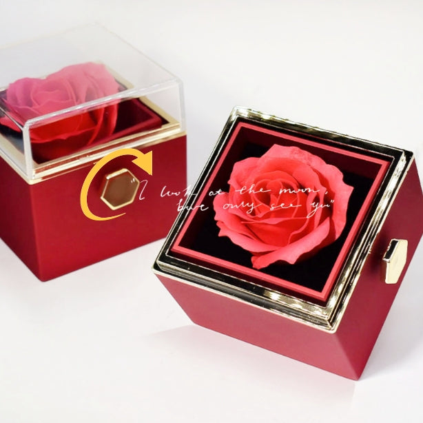 Rotating Soap Flower Rose Gift Box