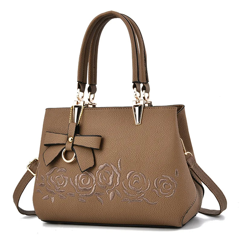 Top-Handle Satchel Handbag Purses with Crossbody Strap