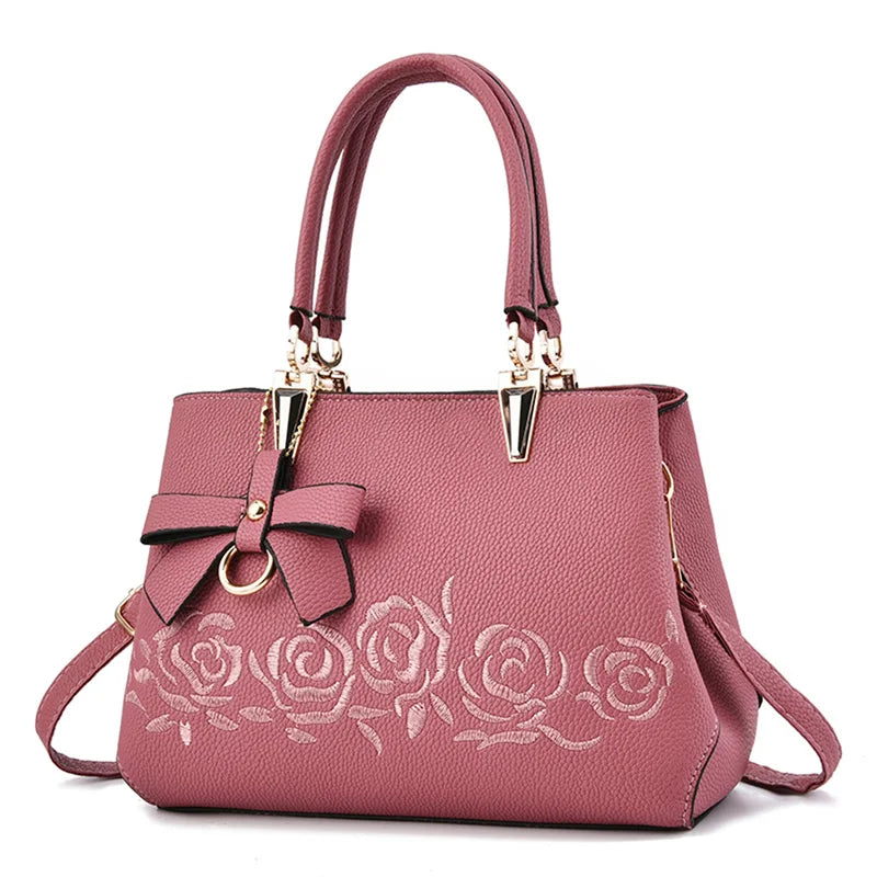 Top-Handle Satchel Handbag Purses with Crossbody Strap