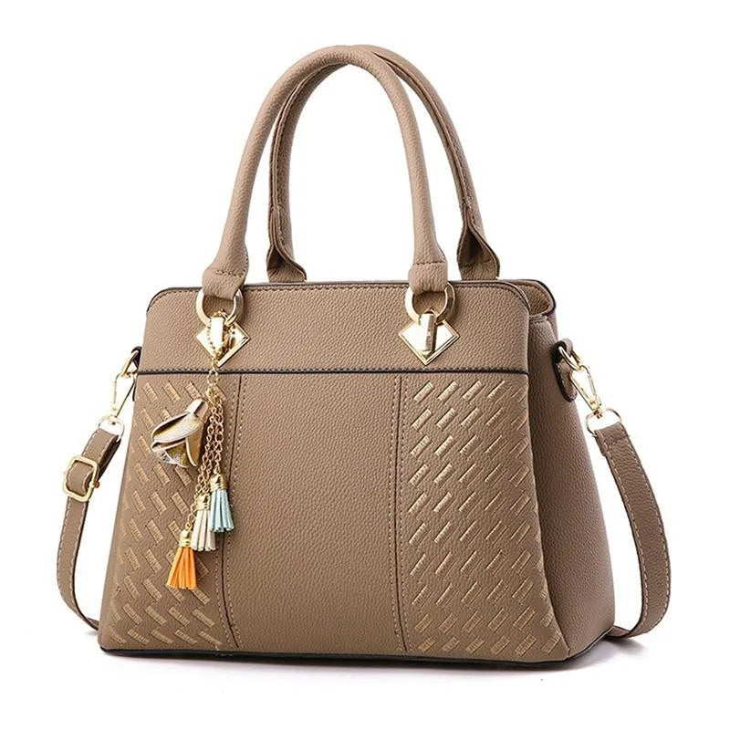 Top-Handle Satchel Handbag Purses with Crossbody Strap