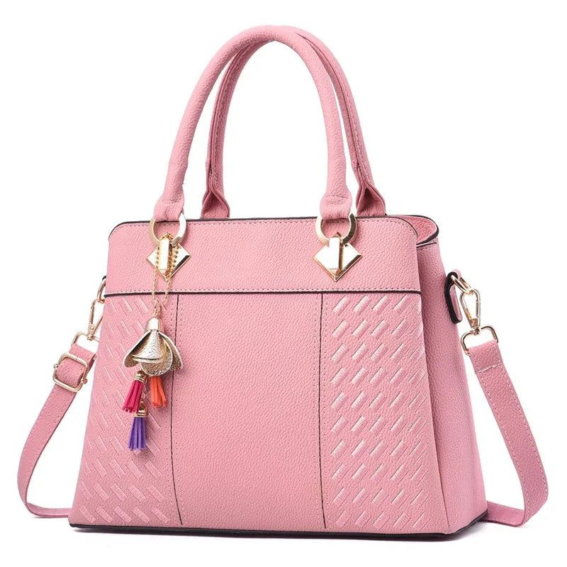 Top-Handle Satchel Handbag Purses with Crossbody Strap