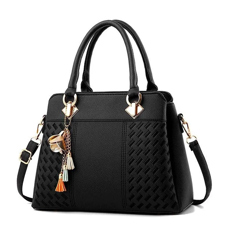 Top-Handle Satchel Handbag Purses with Crossbody Strap