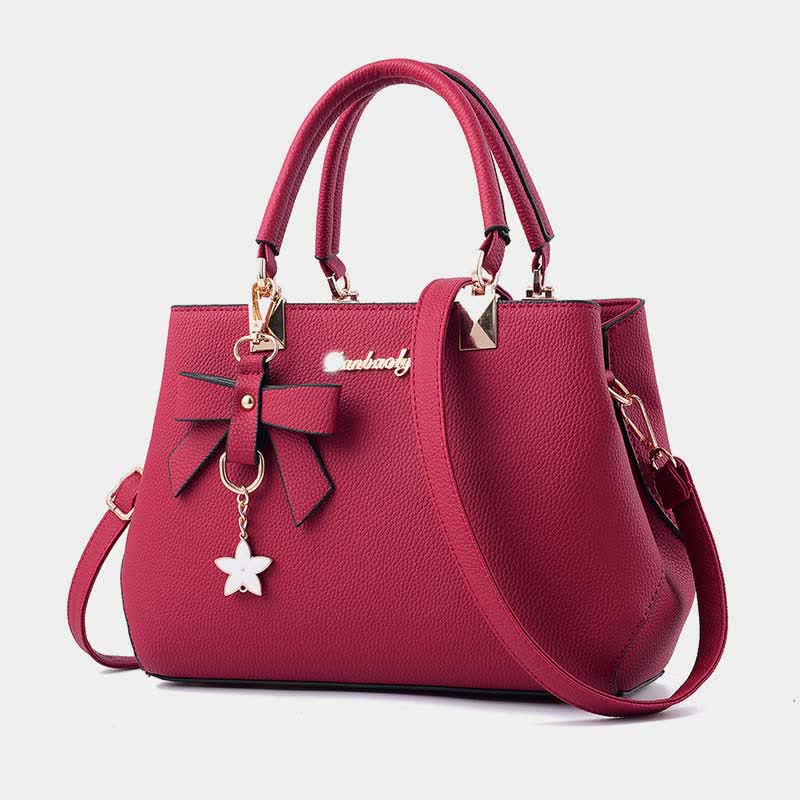 Top-Handle Satchel Handbag Purses with Crossbody Strap